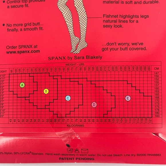 NWT SPANX Extended Control Top Nude Fishnets Fishenet Stockings Tights Size B - Picture 8 of 8